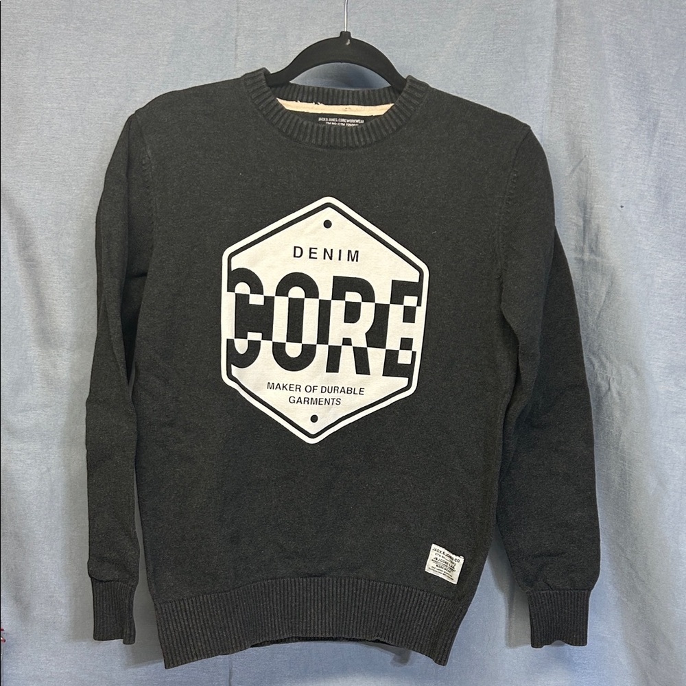 Jack & Jones Dark Gray Crewneck Sweater